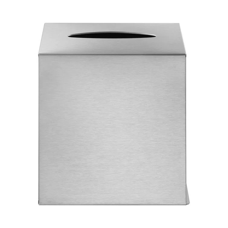 Matte Stainless Steel Freestanding Tissue Box Cover