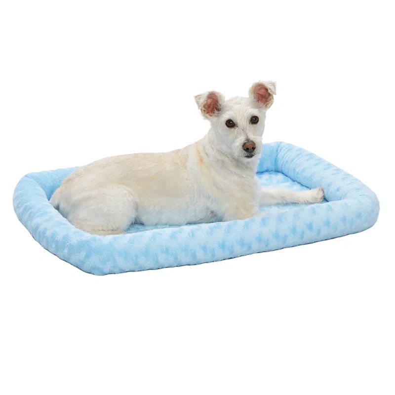 X-Small Blue Polyester Outdoor Bolster Pet Bed
