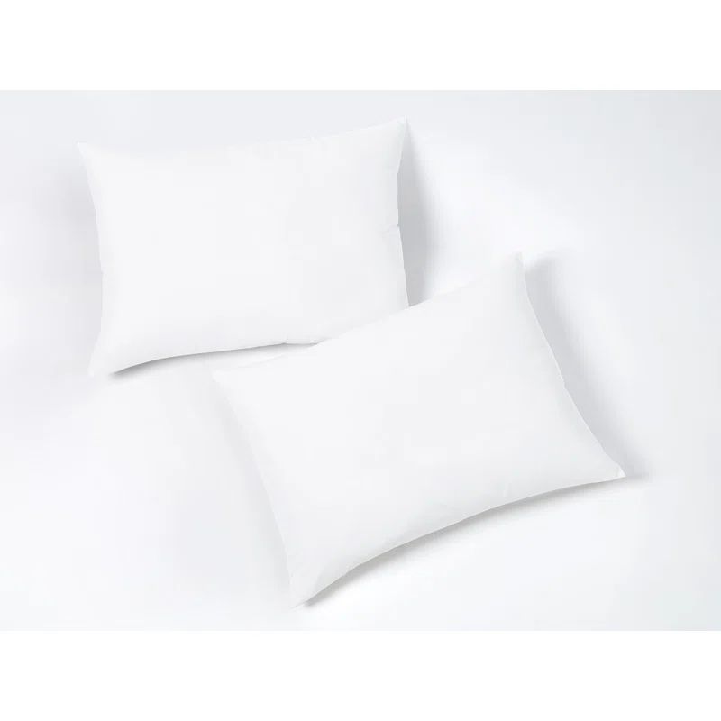 White Hypoallergenic Polyester Standard Bed Pillows Set