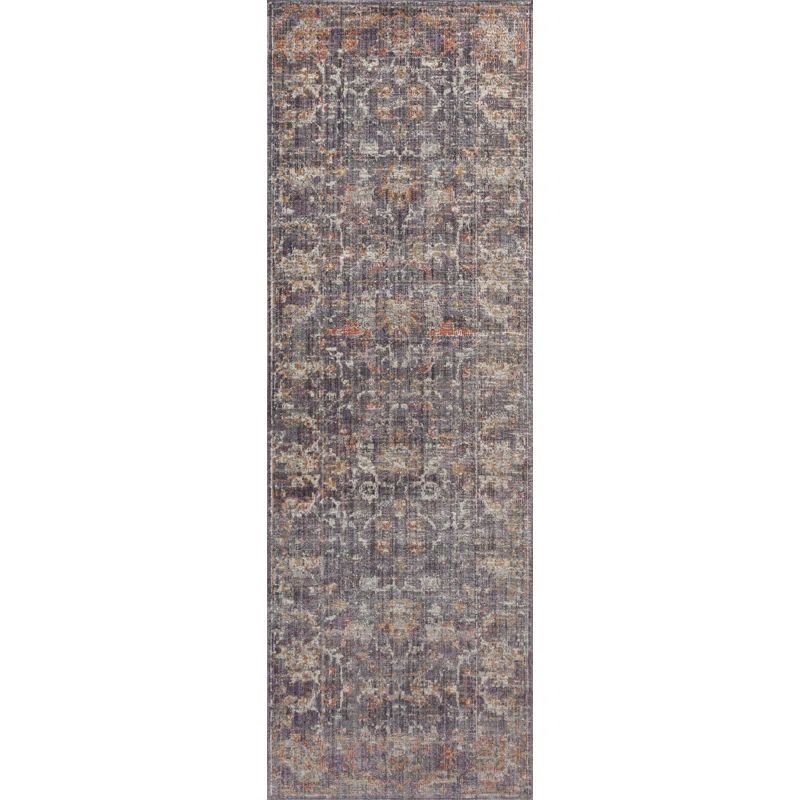 Rosemarie Graphite Multi Reversible Easy-Care Area Rug - 2'7" x 8'