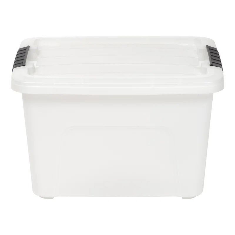 Pearl 19 Qt Stackable Plastic Storage Bin with Latching Lid