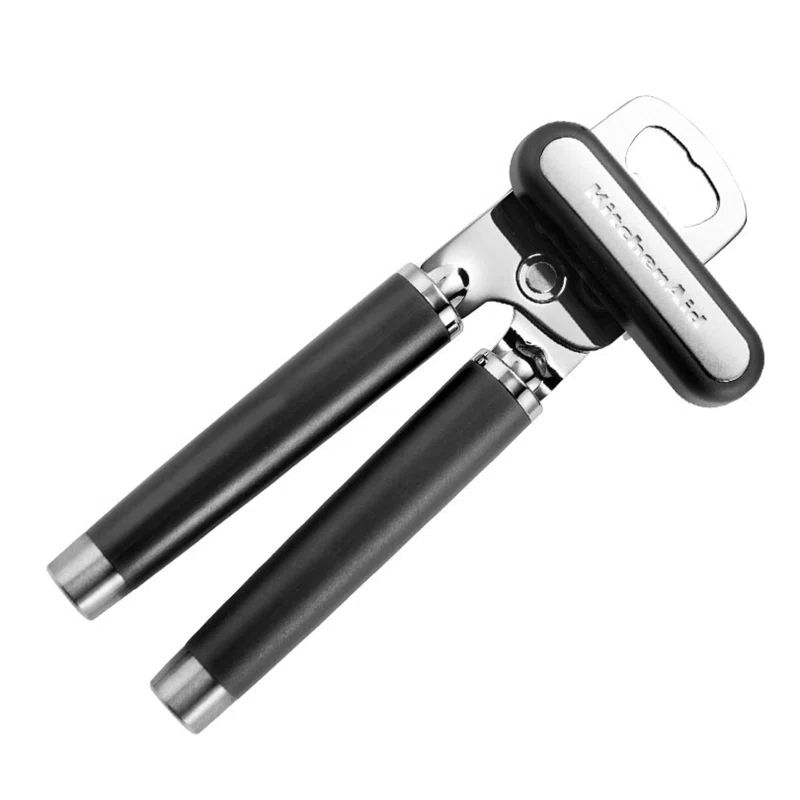 Black Stainless Steel Ergonomic Can and Bottle Opener