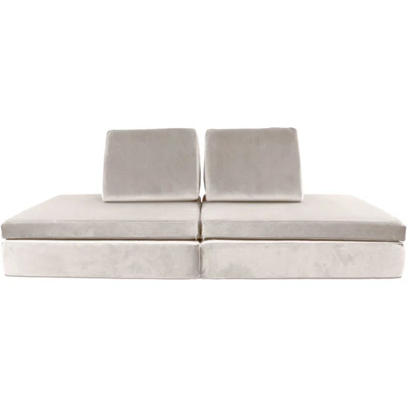 Lion Twin Fabric Sectional Sleeper with Ottoman