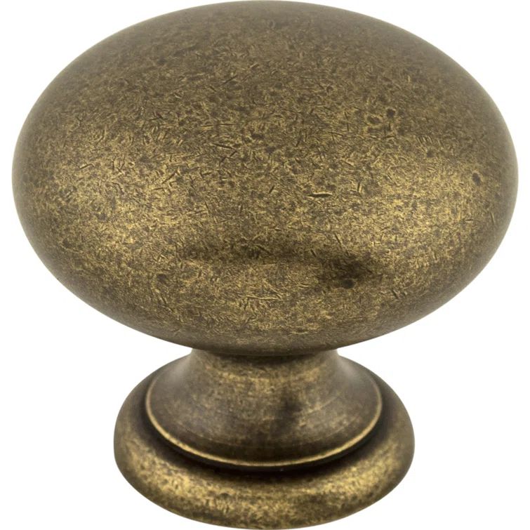 Round Bronze Mushroom Knob with Mounting Hardware