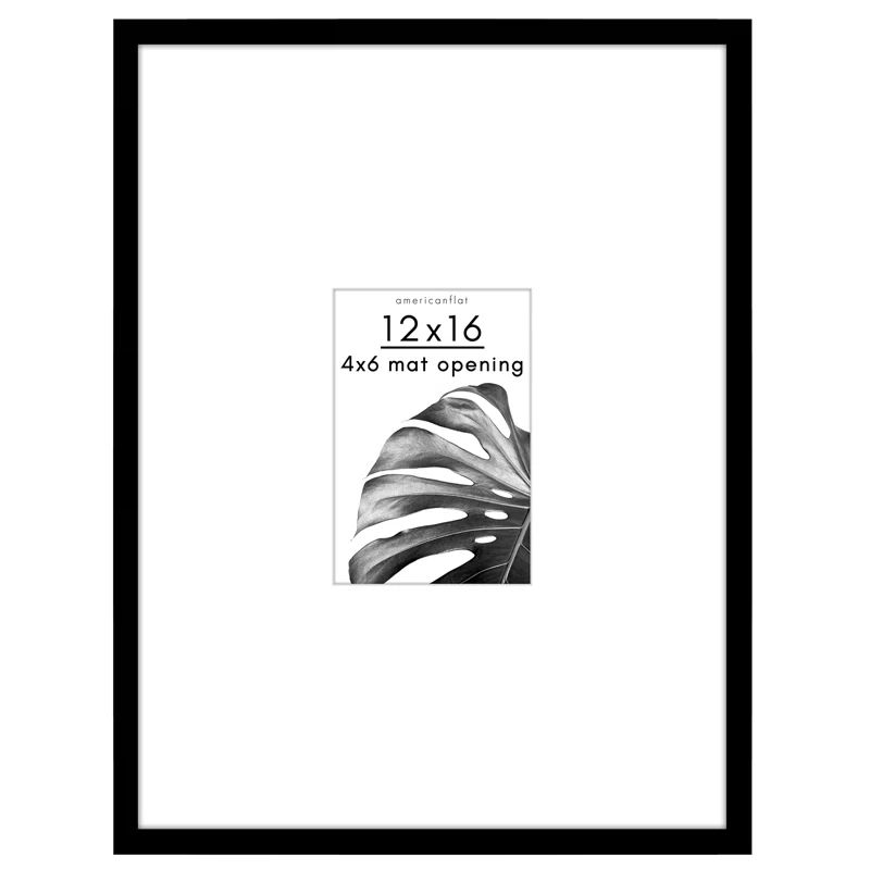 Black 12" x 16" Picture Frame with Oversized Mat