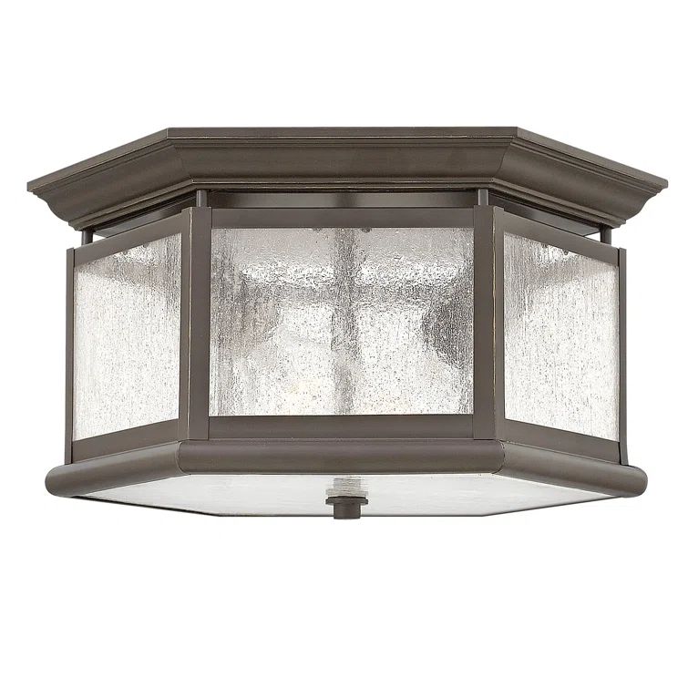 Edgewater Oil Rubbed Bronze 2-Light Outdoor Flush Mount