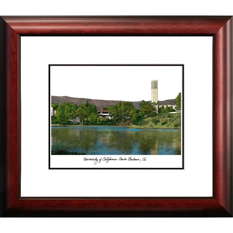 UC Santa Barbara Gauchos Mahogany Framed Sports Lithograph Print