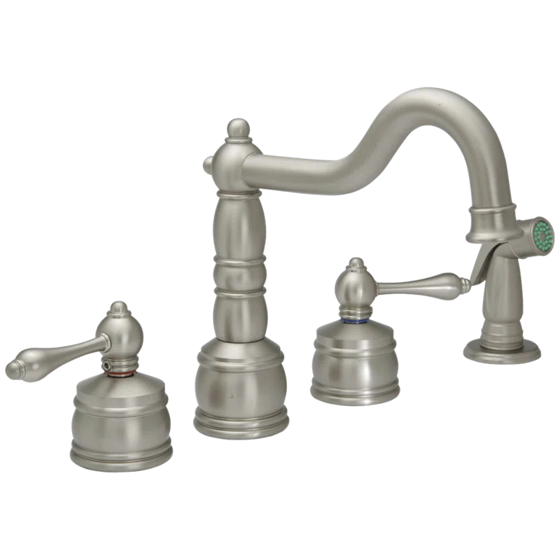 Brushed Nickel Ceramic High Arc Kitchen Faucet with Side Spray