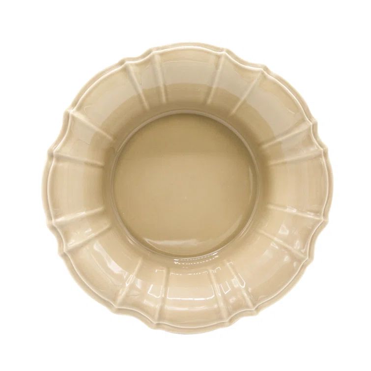 Chloe Taupe Ceramic Microwave Safe Pasta Bowl
