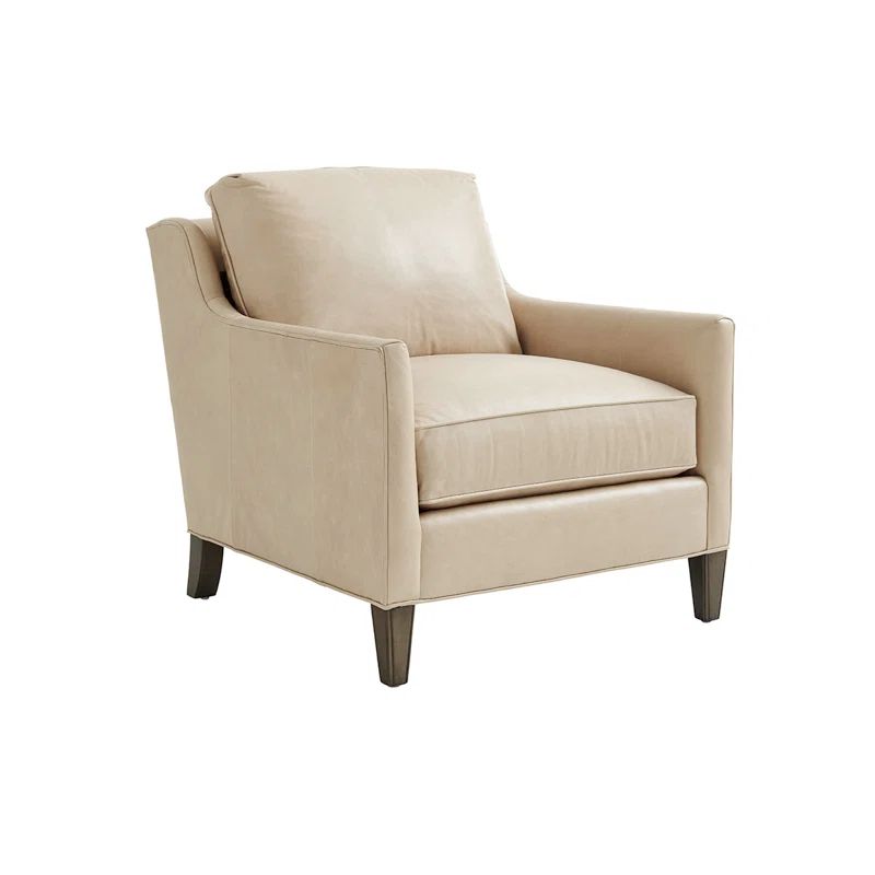 Misty Gray Turin Leather Accent Chair