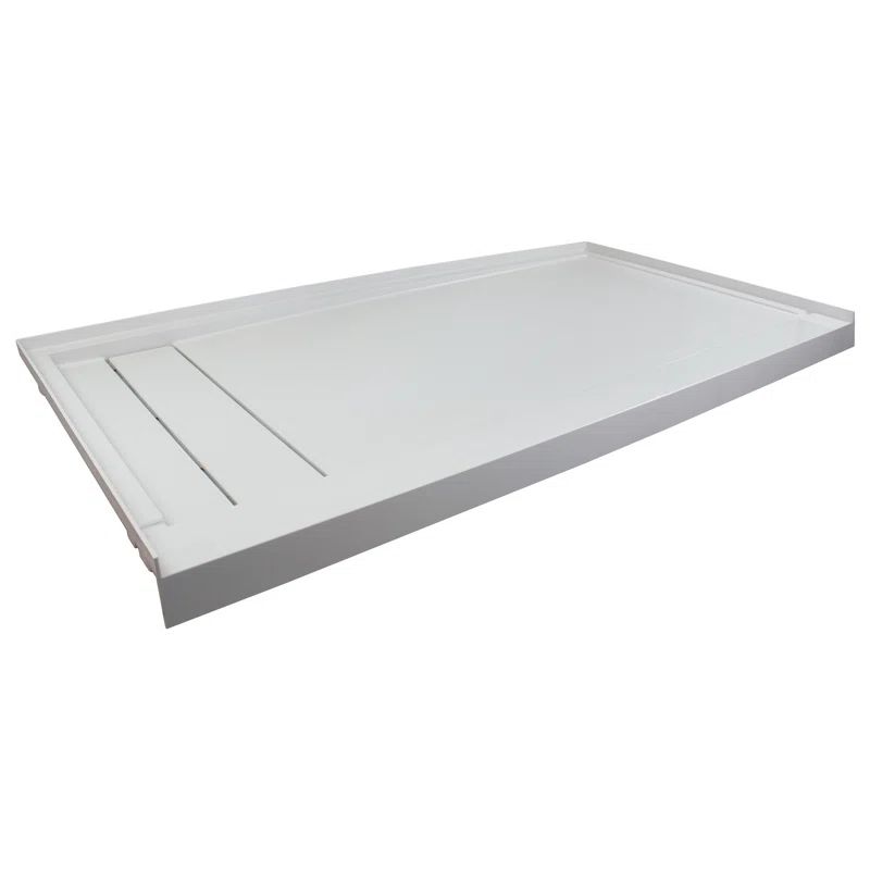Gray Rectangular 60'' x 32'' Shower Base with Left Drain