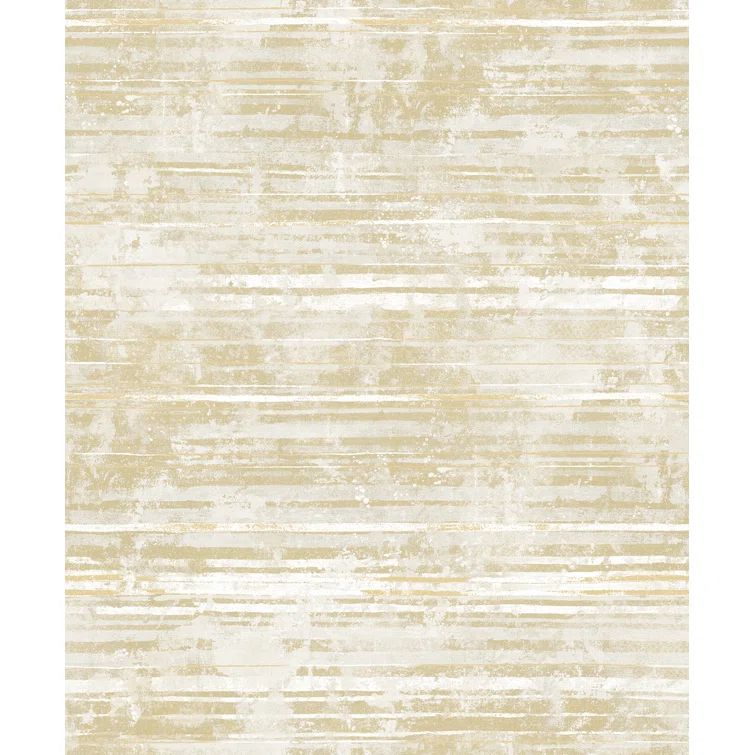 Makayla Apricot and Cream Stripe Embossed Wallpaper