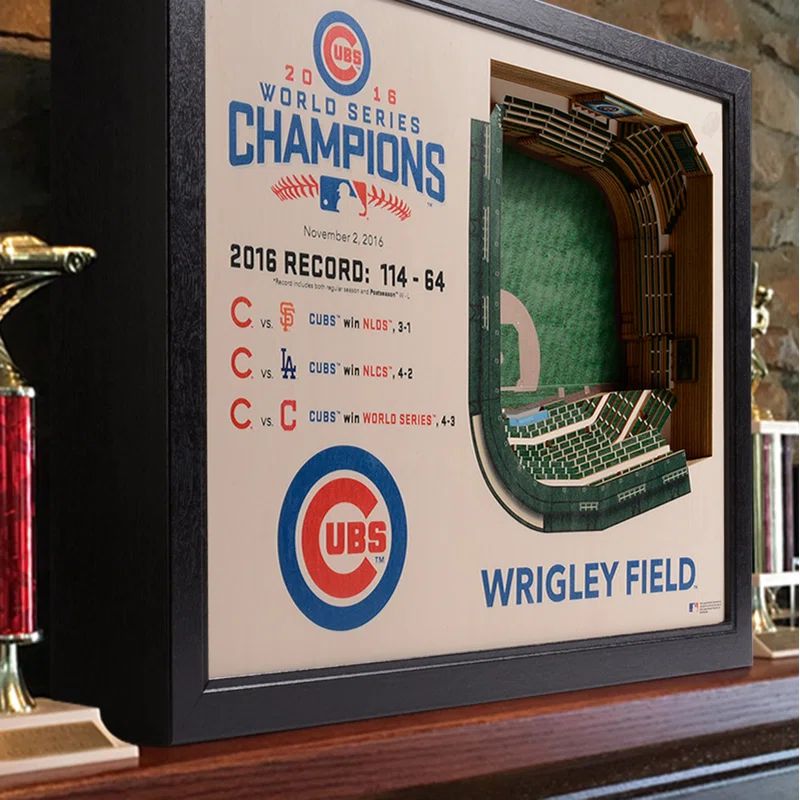 Chicago Cubs World Series Champions 3D Timber Wall Art