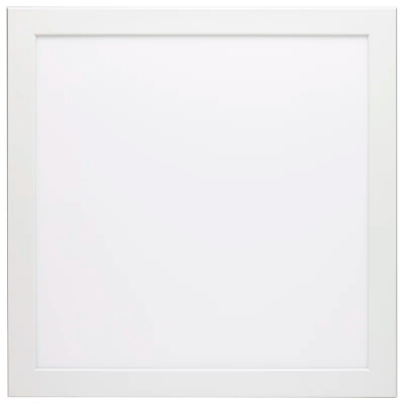White Square Aluminum LED Flush Mount Light with Brushed Nickel Finish