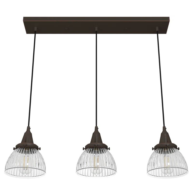 Onyx Bengal 31" LED Linear Cluster with Clear Holophane Glass