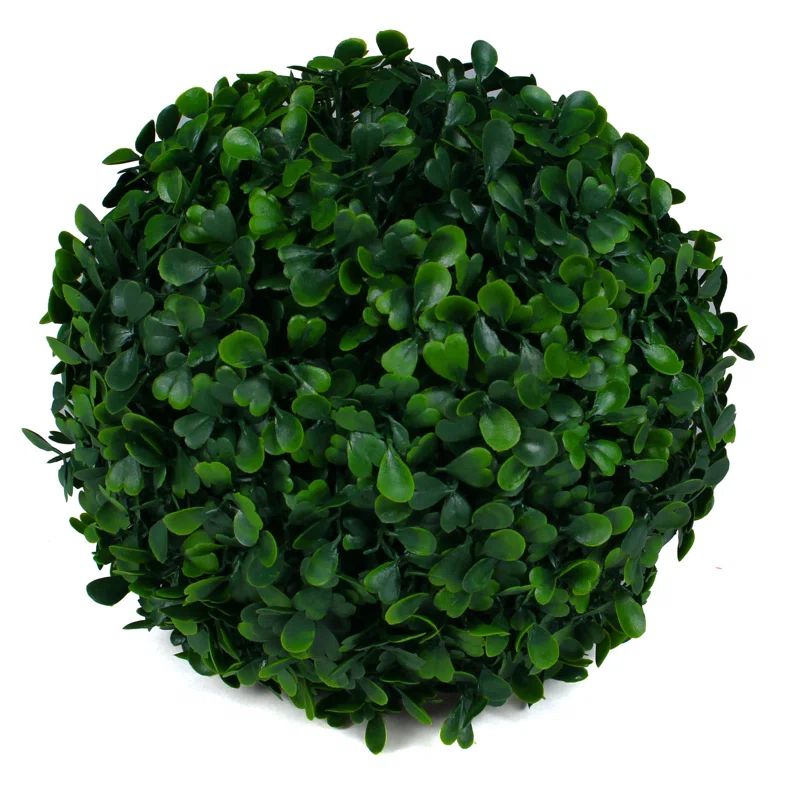 Small Green Artificial Boxwood Topiary Ball Centerpiece