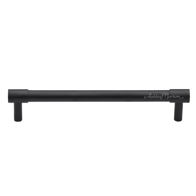 Flat Black Solid Brass 4" Center to Center Bar Pull
