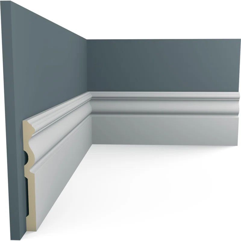 Bradford White Polyurethane Traditional Baseboard Moulding (12-Pack)