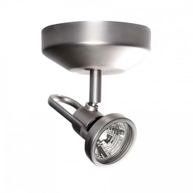 Brushed Nickel Low Voltage Display Spot Light with Clear Glass Lens