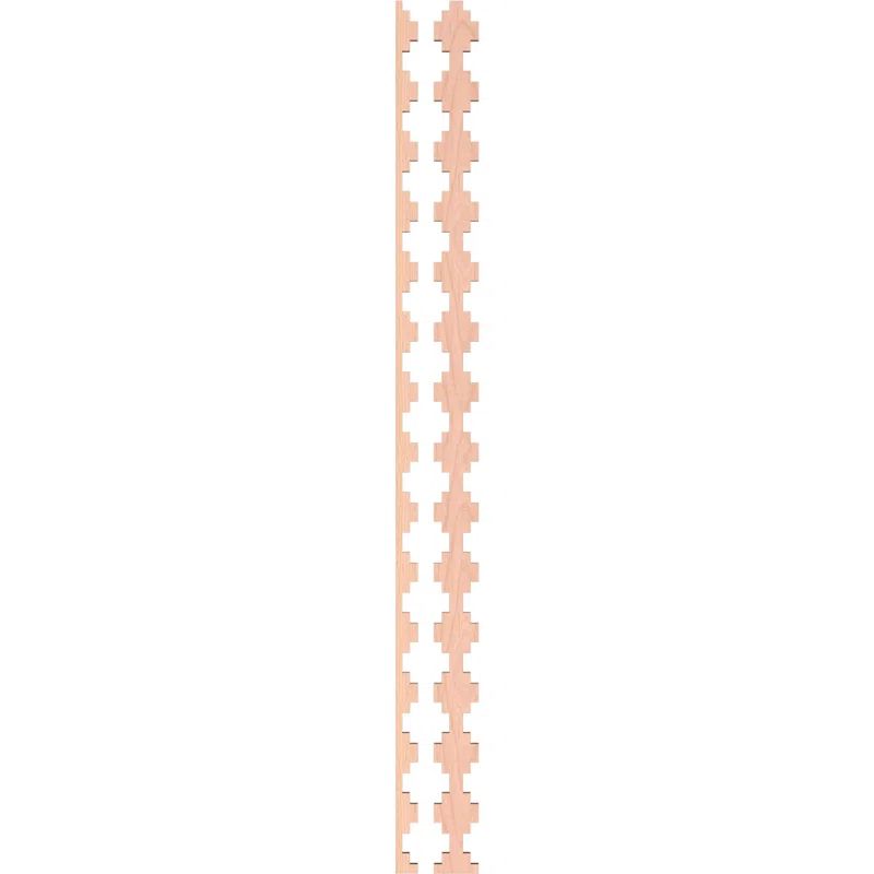 Alder Wood Adjustable Decorative Slat Wall Panel Kit, 94" Height