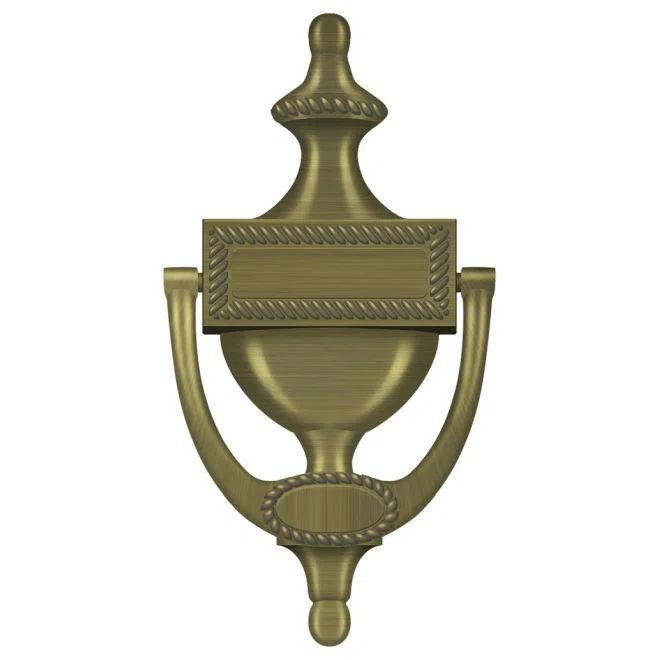 Victorian Antique Brass Rope Design Door Knocker