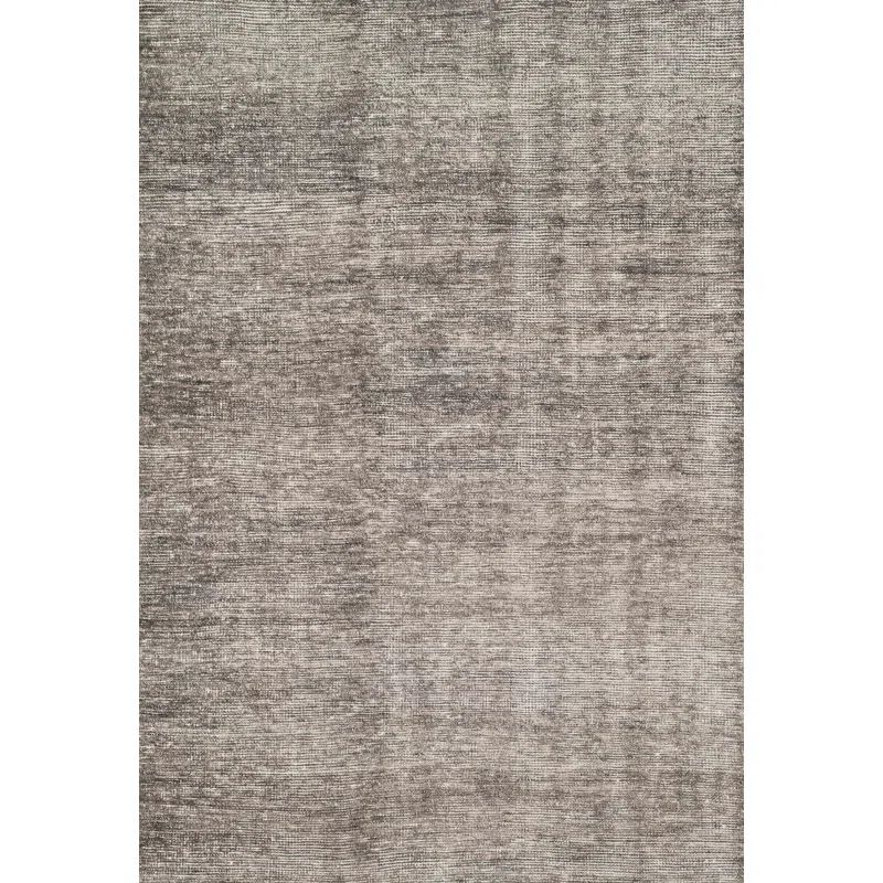 Serena Charcoal Hand-Knotted Viscose Rectangular Rug - 8'6" x 11'6"