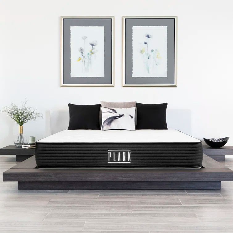 Brooklyn Bedding Plank Twin XL Black and White Foam Mattress