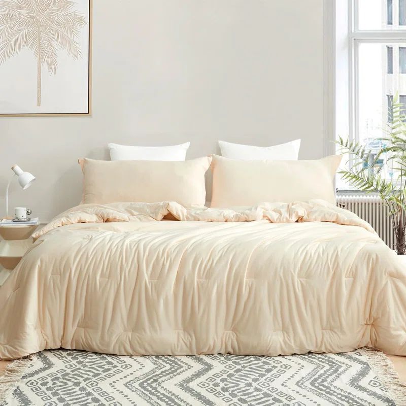 Linen Beige Queen Down Alternative Microfiber Comforter Set