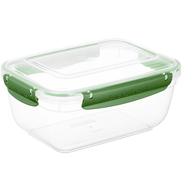 Green BPA-Free Plastic Airtight Food Storage Container, 80 oz