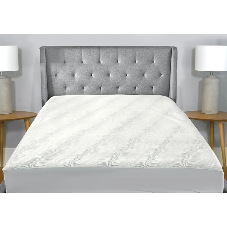 Twin White Luxury Knit Waterproof Mattress Protector
