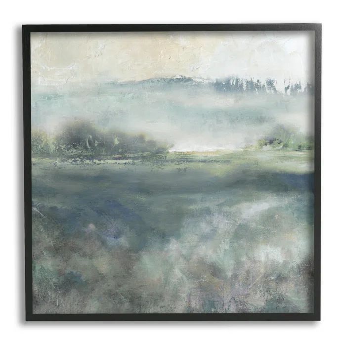 24" Black Framed Abstract Landscape Canvas Print