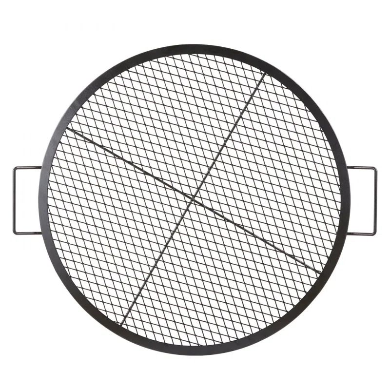 Heavy Duty Black Steel Round Fire Pit Grill Grate