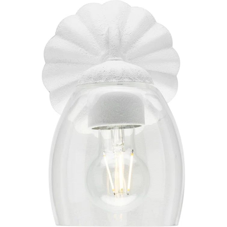 Quillan White Plaster Dimmable 1-Light Vanity Light