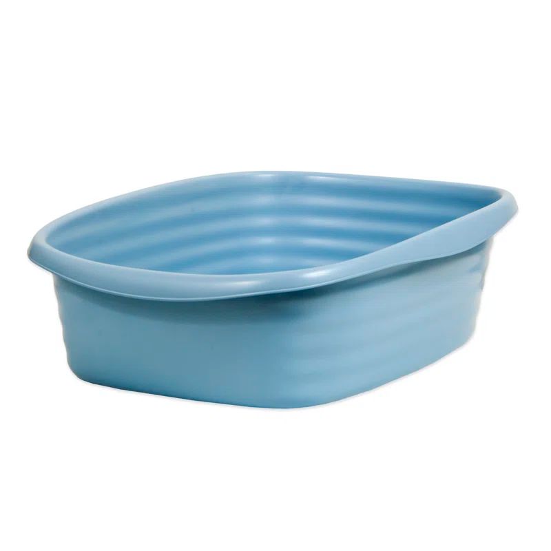 Small Blue Recycled Plastic Open Top Cat Litter Box
