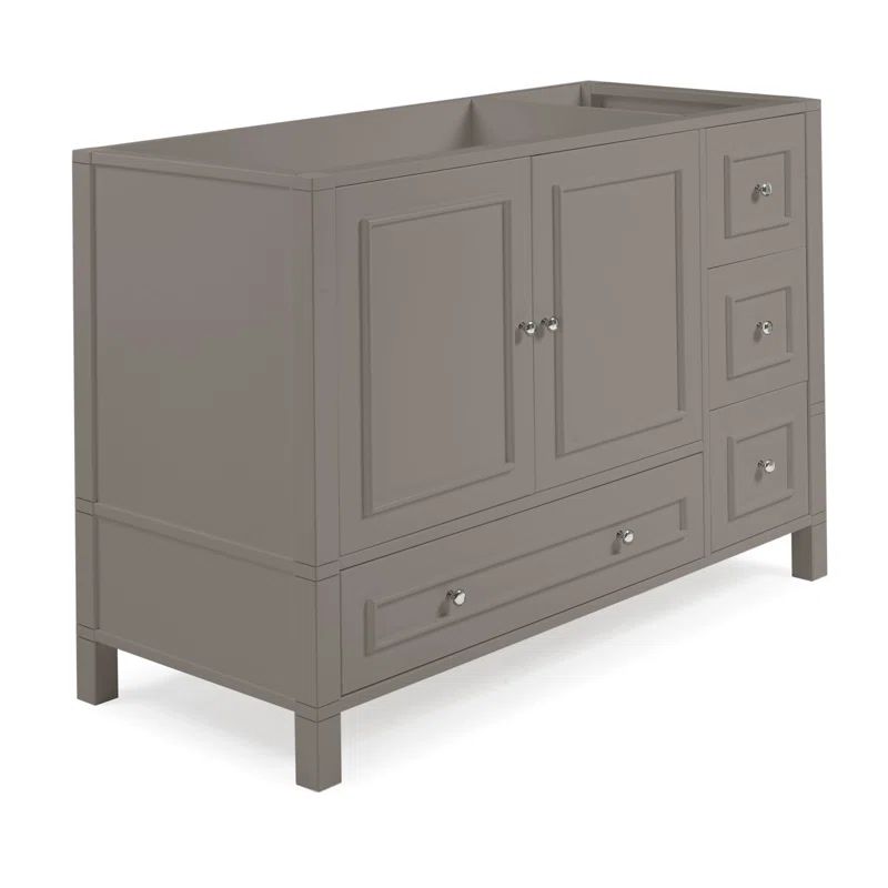 48" Williamsburg Gray Double Freestanding Vanity Cabinet