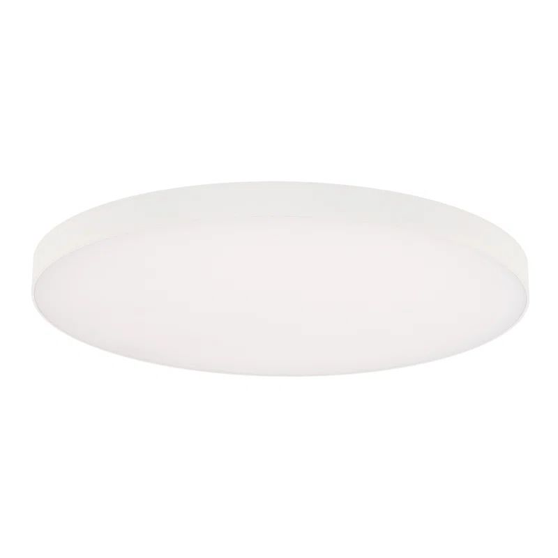 White Aluminum 12" Round LED Flush Mount Light