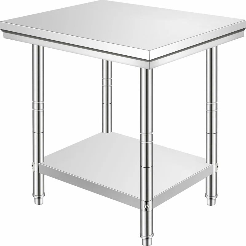 Stainless Steel Adjustable Commercial Work Table with Shelf