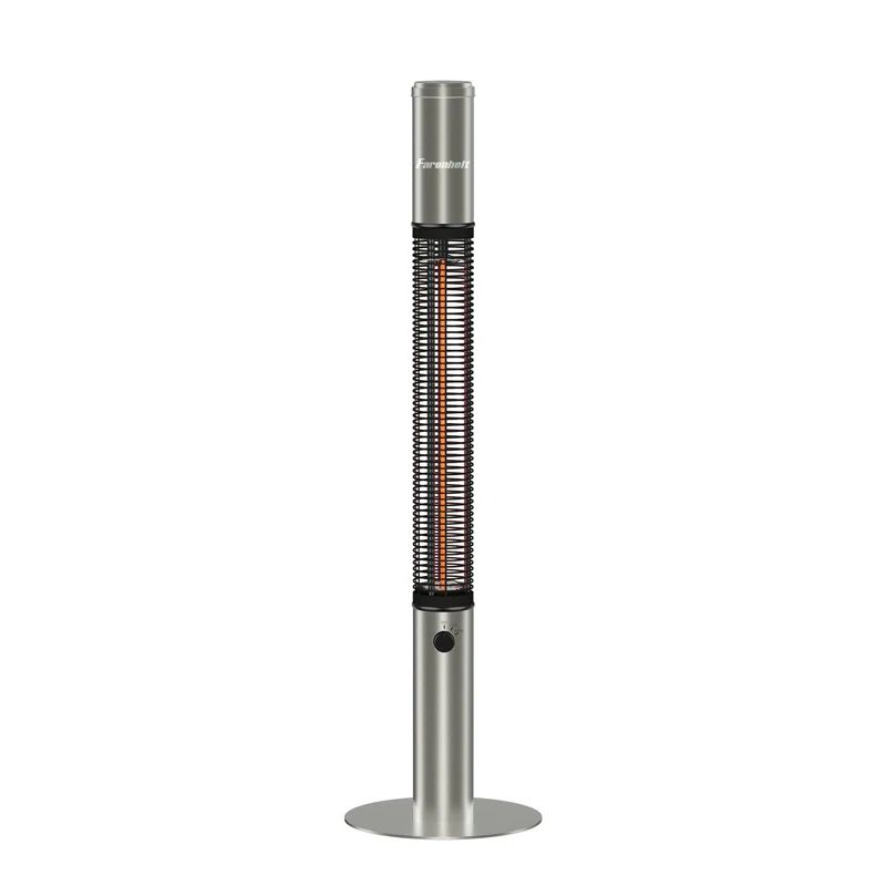 Silver 59" Electric Infrared Tower Heater with Automatic Shut-off