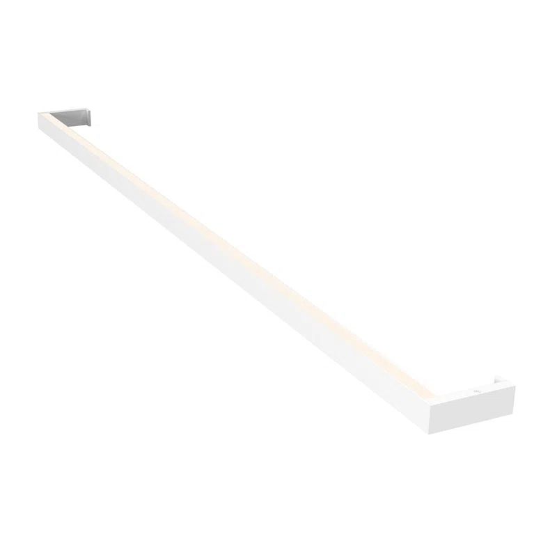 Sleek Satin White 48" Dimmable LED Bath Bar Sconce