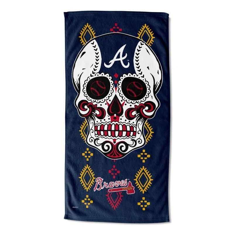 Atlanta Braves Multicolor Cotton Blend Beach Towel, 30 x 60 inches