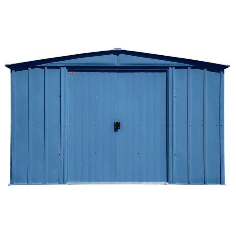 10 ft. x 7 ft. Blue Grey Galvanized Steel Storage Shed