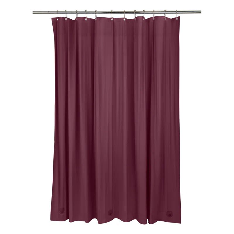 Burgundy Heavy Weight Vinyl Shower Curtain Liner with Grommets