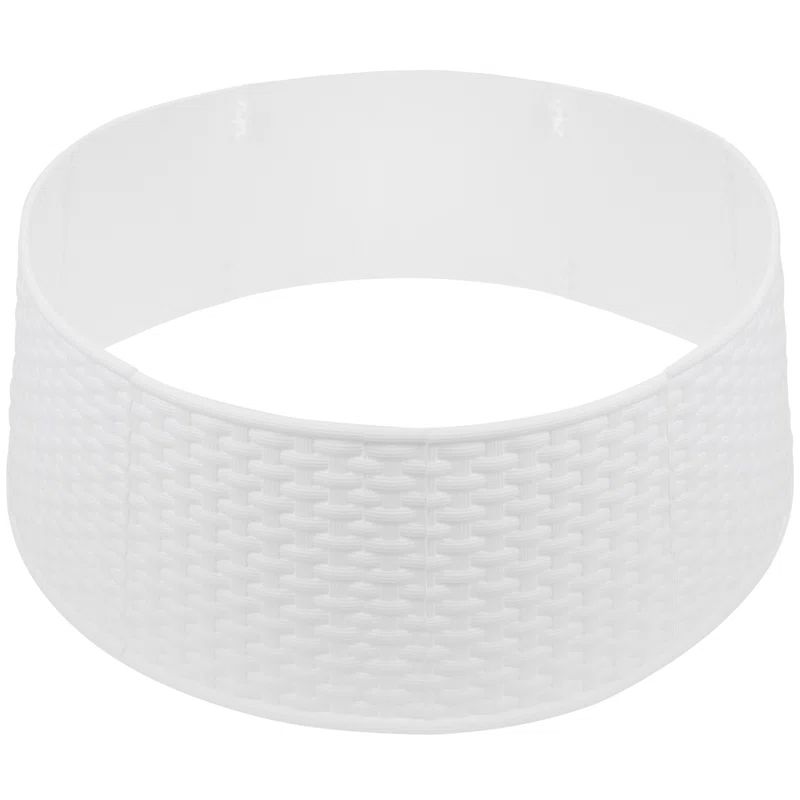 21" White Plastic Rattan Pattern Christmas Tree Collar