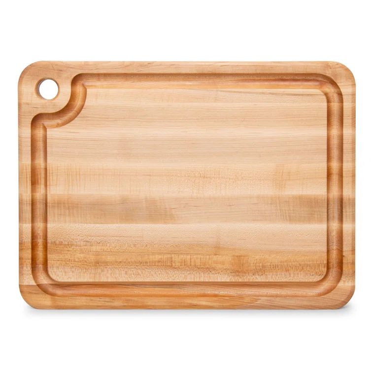 Large Maple Wood Reversible Cutting Board with Juice Groove