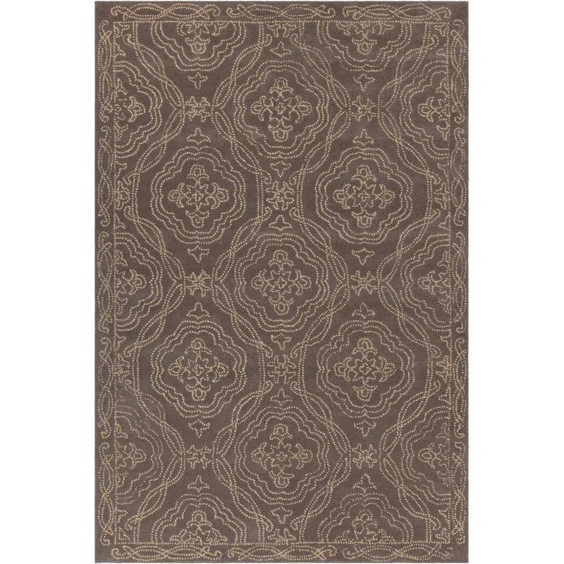 Handmade Gray Wool Tufted Rectangular 5' x 7' Rug