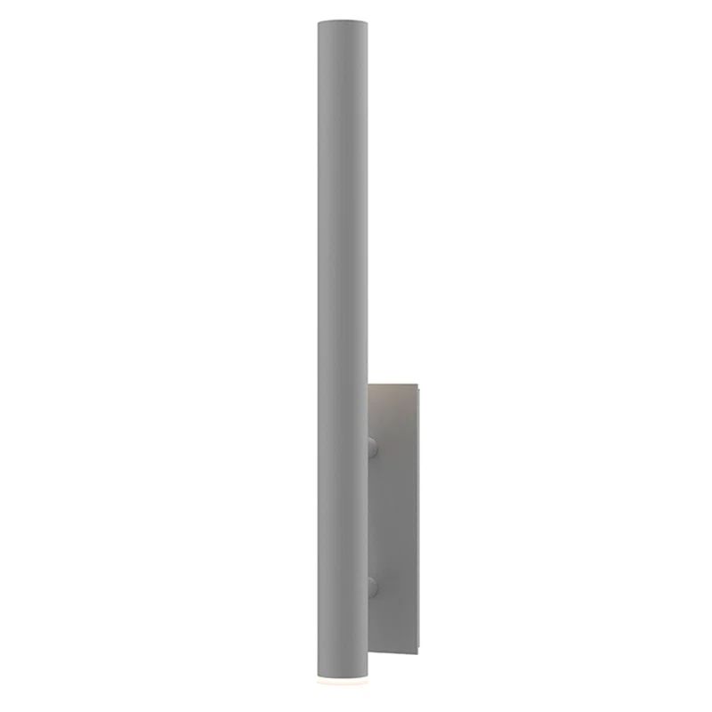 Gray Aluminum Cylinder Dimmable LED Wall Sconce