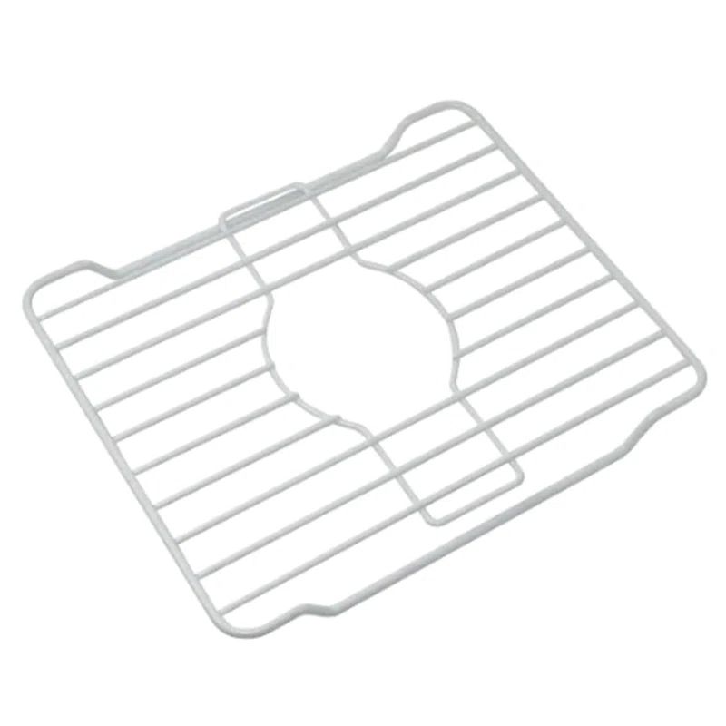 White Vinyl-Coated Steel Small Sink Protector Rack
