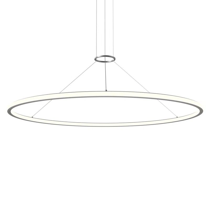 Bright Satin Aluminum 49.5" LED Indoor/Outdoor Pendant Light