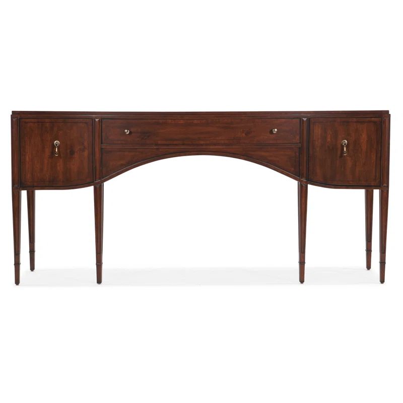 Charleston Brown Cherry Veneer Console Table with Storage