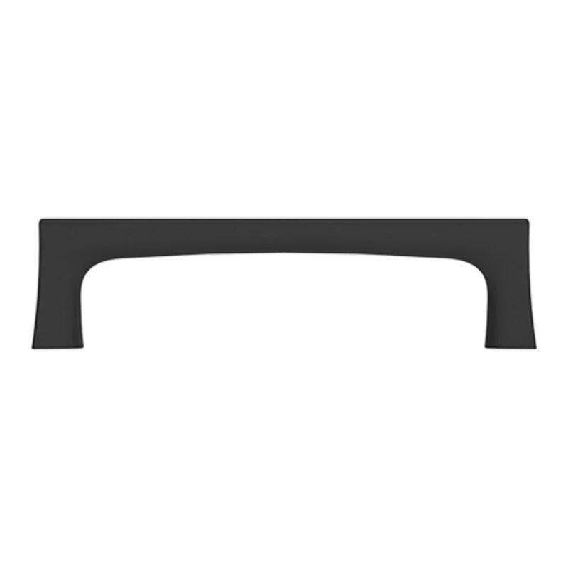 Satin Black Brass Modern Cabinet Pull with Mounting Hardware